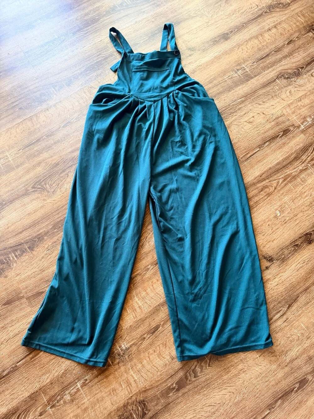 Halara Jumpsuit Size XL Teal Wide Leg Casual Overalls